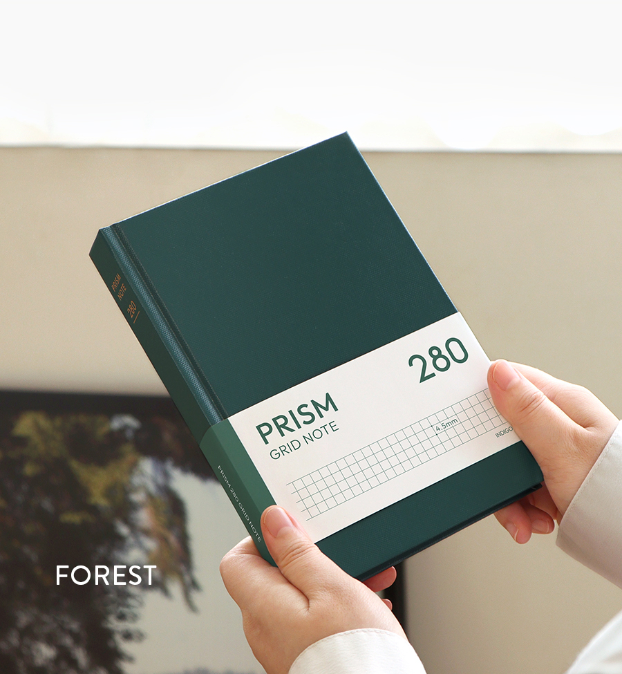 Prism 280 Grid Notebook- Forest