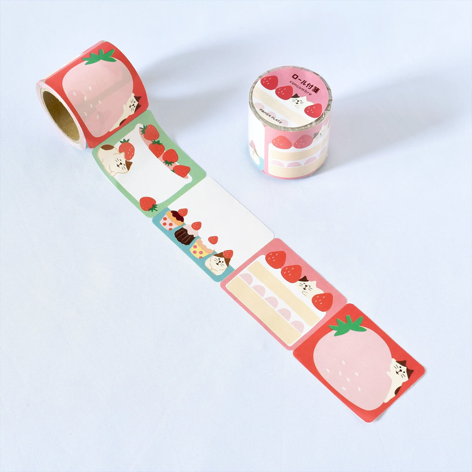 Concombre Roll Sticky Notes- Strawberry Fair
