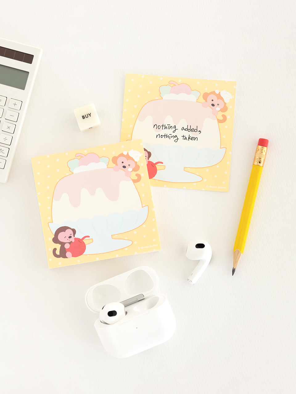 BRUNCH BROTHER Memo Pad-Pudding Lovana