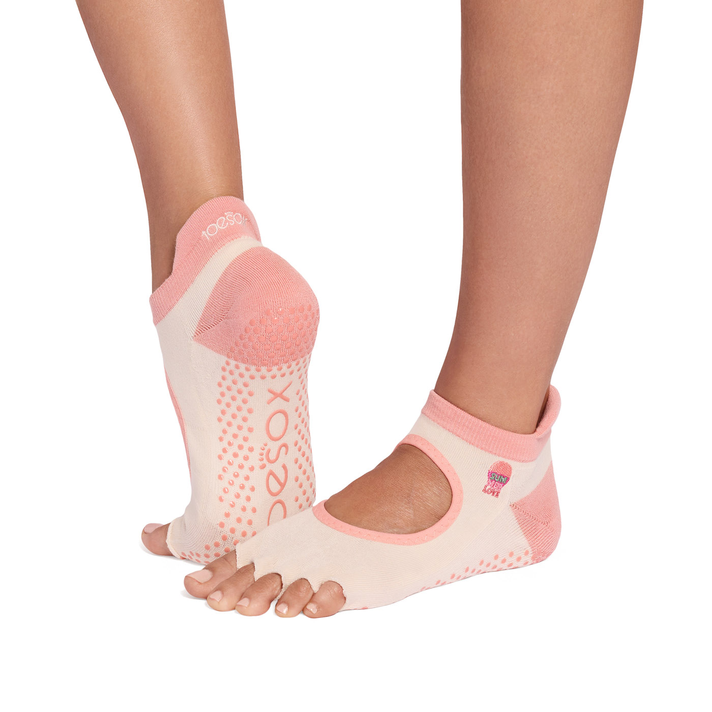ToeSox ถุงเท้ากันลื่นแยกนิ้ว รุ่น Bellarina เปิดนิ้วเท้า