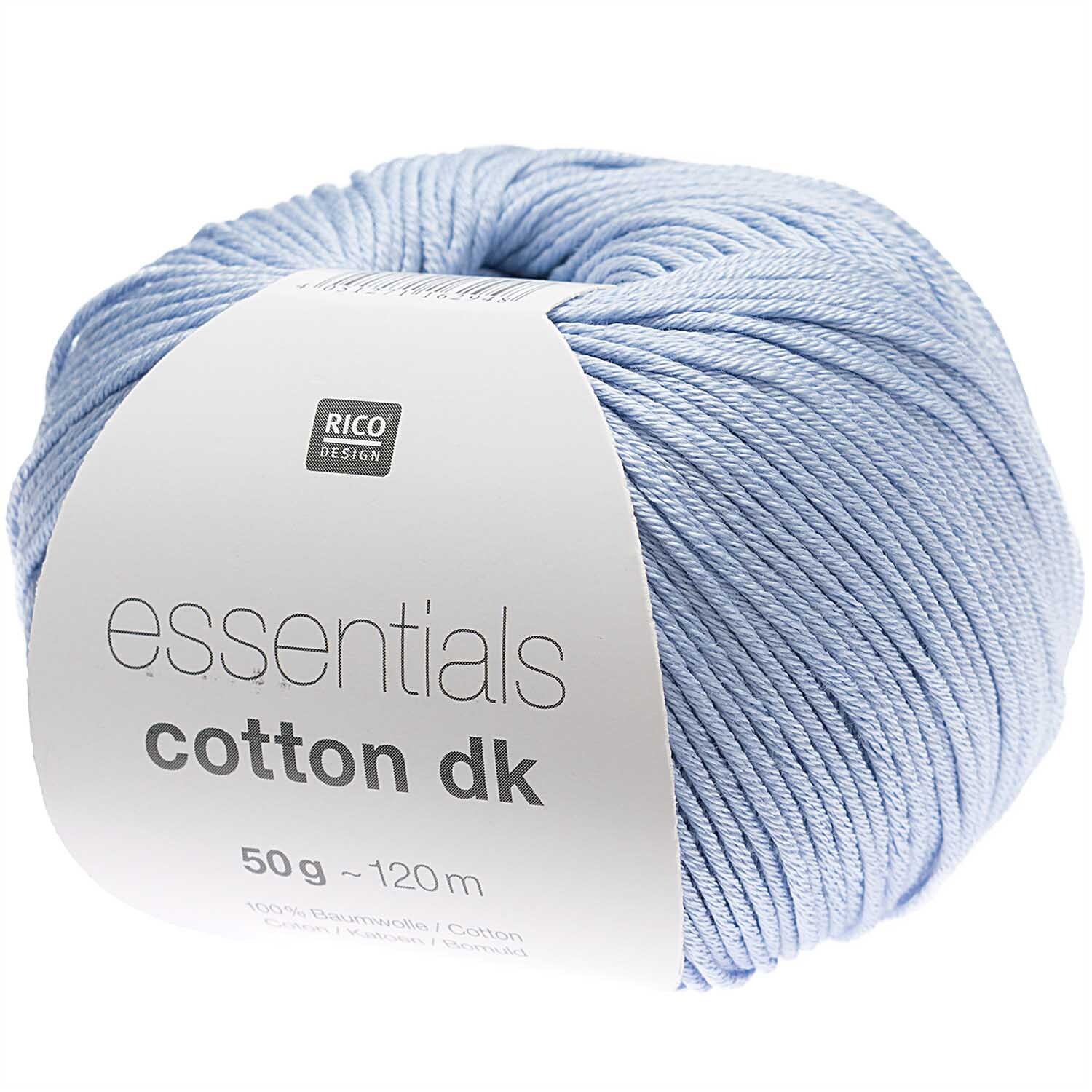 Rico Essentials Cotton DK ไหมถักคอตตอน 100% made in Italy  สีฟ้าอ่อน 
