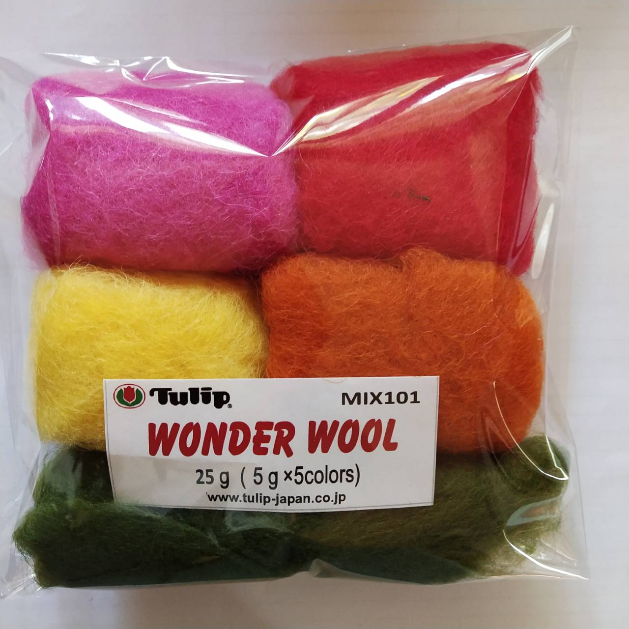  Tulip Wonder wool - 25 g. (5 g. *5Colors) #MIX101