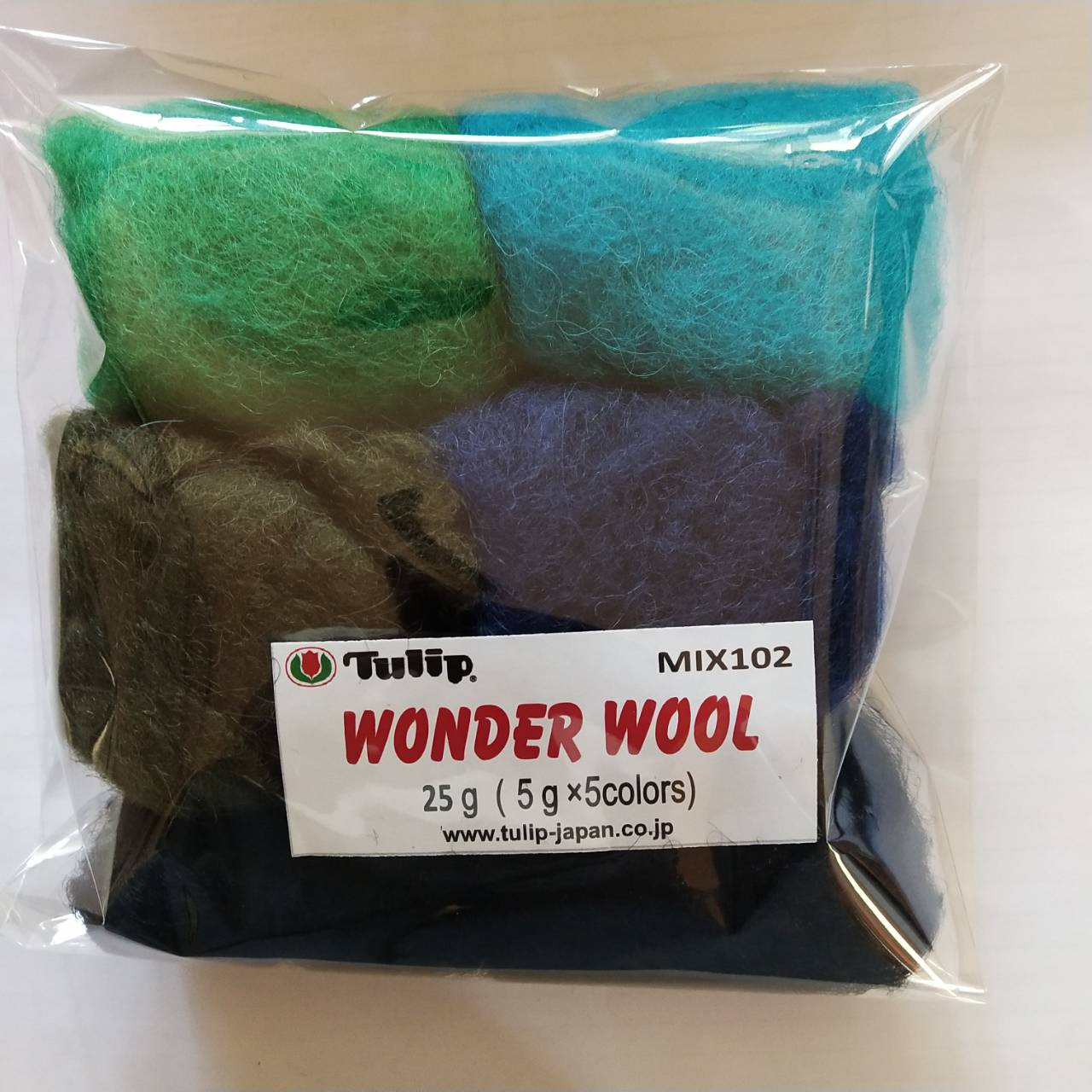  Tulip Wonder wool - 25 g. (5 g. *5Colors) #MIX102