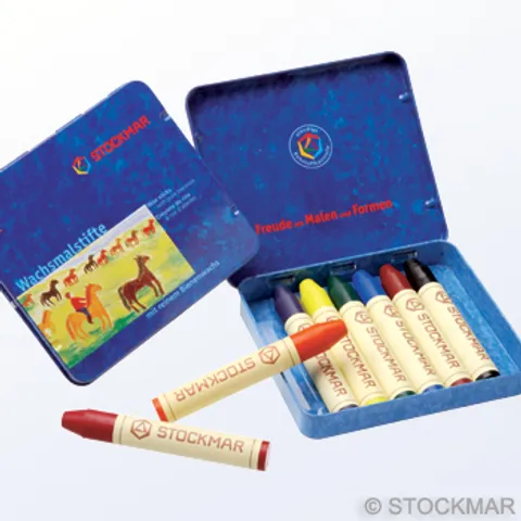 Stockmar wax crayons ass. 8 colours with black