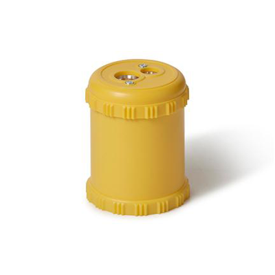 Dual Pencil Sharpener - 2 Holes - Yellow