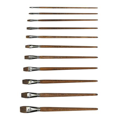 Paintbrush Cow Hair - Flat - 6mm