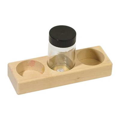 Wooden Holder for 3 Glass Paint Jars - 100ml