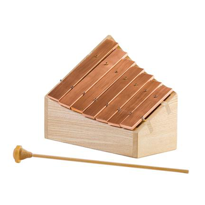 Pentatonic Glockenspiel copper 432 Hz with mallet