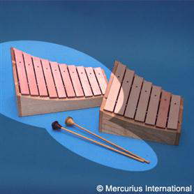 Diatonic Glockenspiel copper 432 Hz with mallet