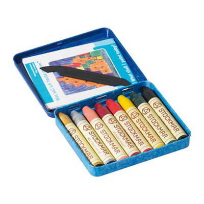 Stockmar wax crayons ass. 8 colours suppl. + g/s