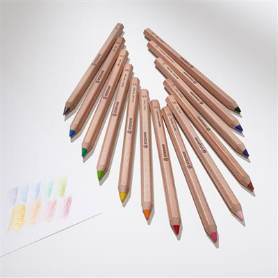 #R Stockmar Col. Pencils Hexagonal Ass.12+1 (DE-EN-IT)
