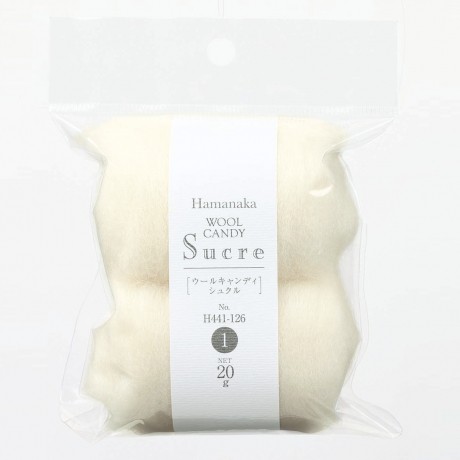 441-126-01 Hamanaka Wool candy Sucre 20g. #01