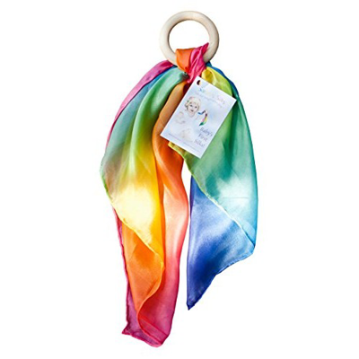 #R Sarah's Silks teething ring Rainbow