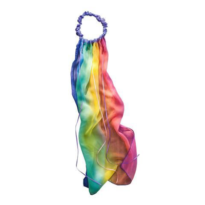 #R Sarah's Silks veil - rainbow/lavender