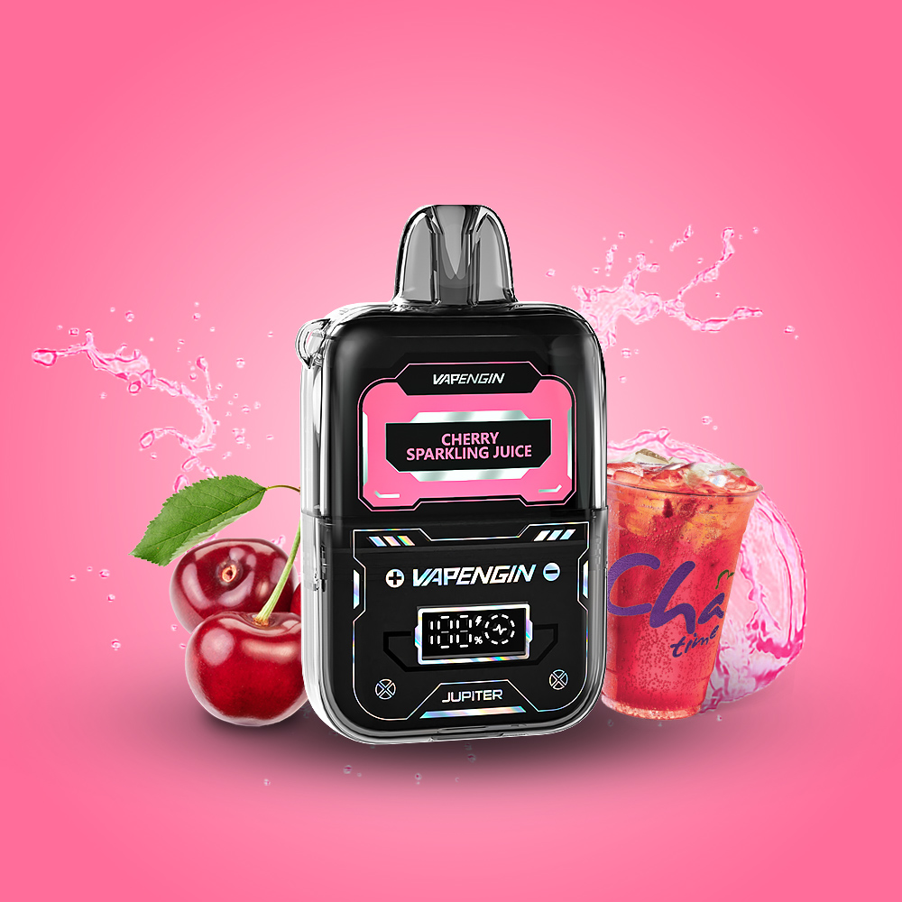 Vapengin Jupiter 2 6500 Puffs Starter Kit (เครื่อง) (CHERRY SPARKLING JUICE | เชอร์รี่โซดา)(CHERRY SPARKLING JUICE | เชอร์รี่โซดา)