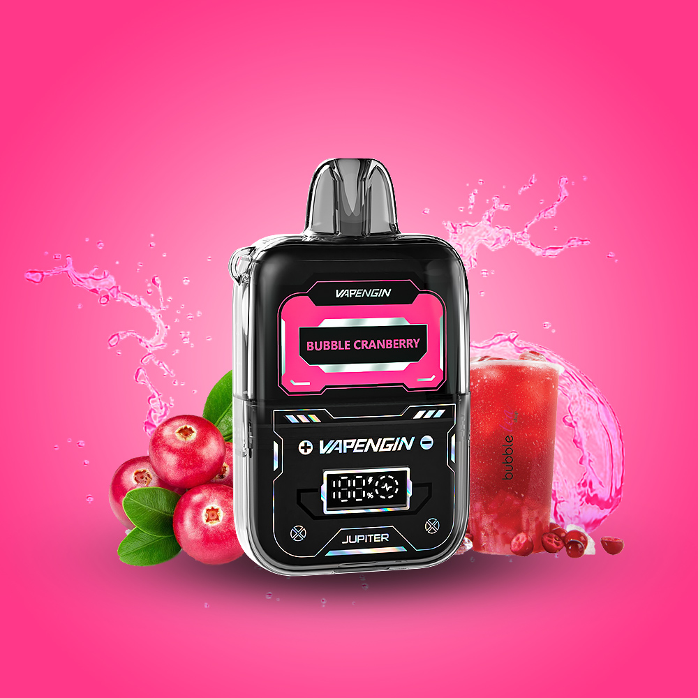 Vapengin Jupiter 2 6500 Puffs Starter Kit (เครื่อง) (BUBBLE CRANBERRY | บับเบิ้ลแครนเบอร์รี่)(BUBBLE CRANBERRY | บับเบิ้ลแครนเบอร์รี่)