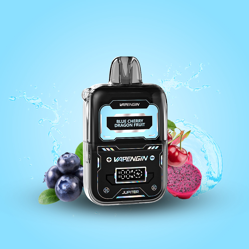 Vapengin Jupiter 2 6500 Puffs Starter Kit (เครื่อง) (BLUE CHERRY DRAGON FRUIT | บลูเชอร์รี่แก้วมังกร)(BLUE CHERRY DRAGON FRUIT | บลูเชอร์รี่แก้วมังกร)