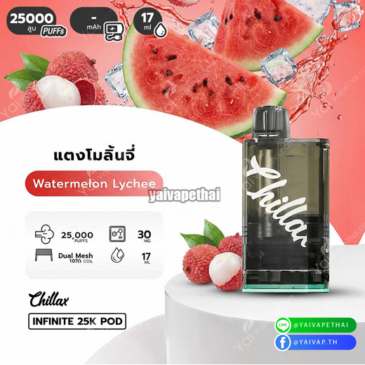 Chillax infinite 25k pod (หัว)(Watermelon Lychee)