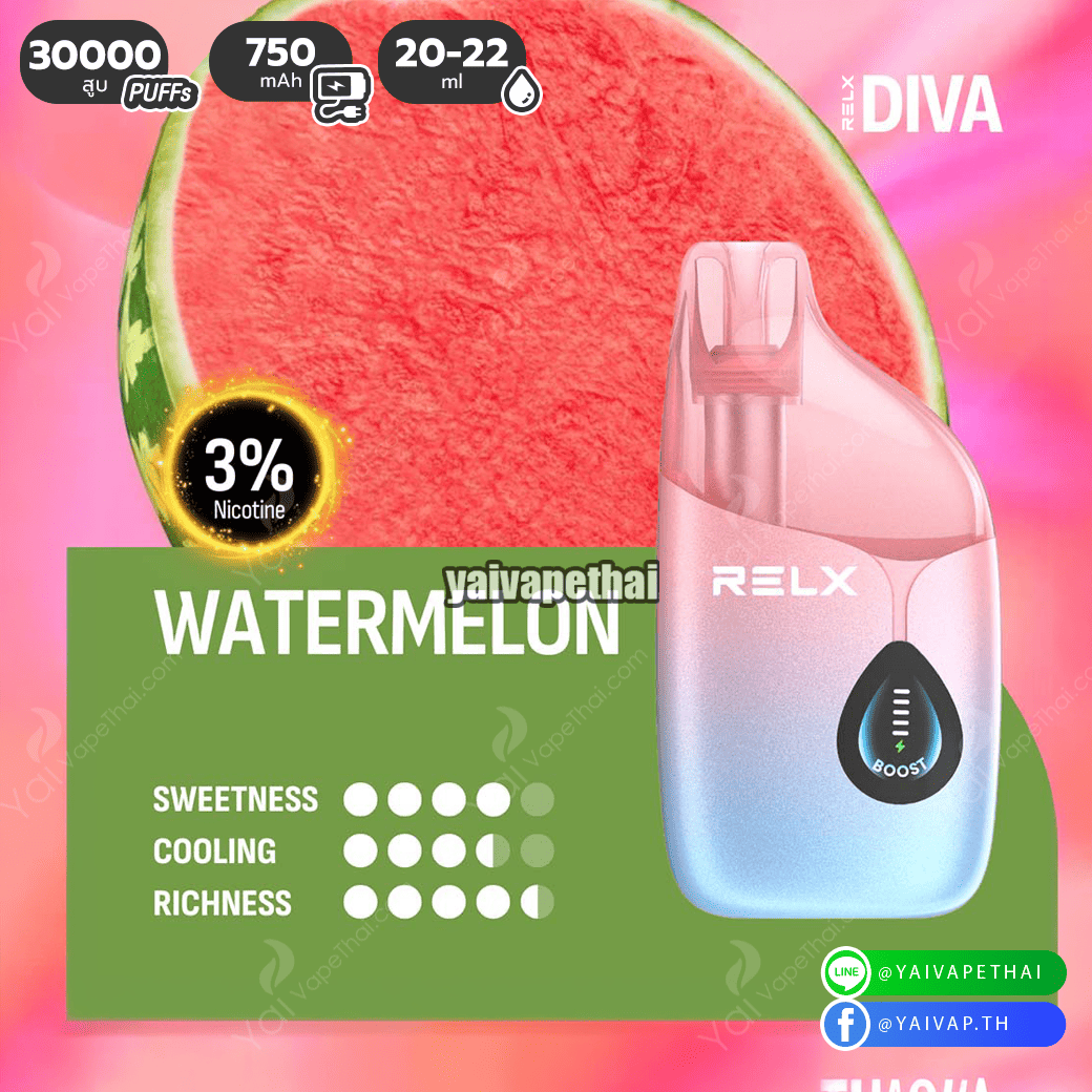 Diva 30k Nic 3%(Watermelon  - แตงโม)