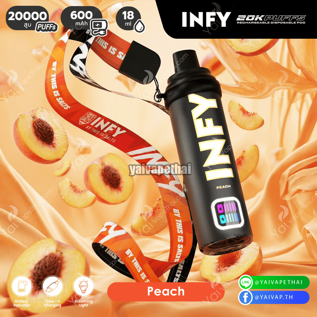 INFY 20K Puffs (Peach)
