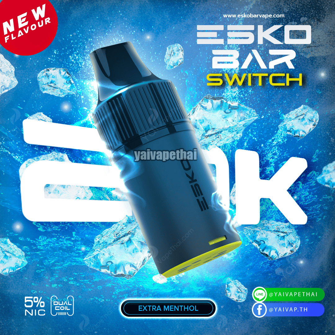 Esko Switch 20k puff หัวเปลี่ยน(Extra menthol)