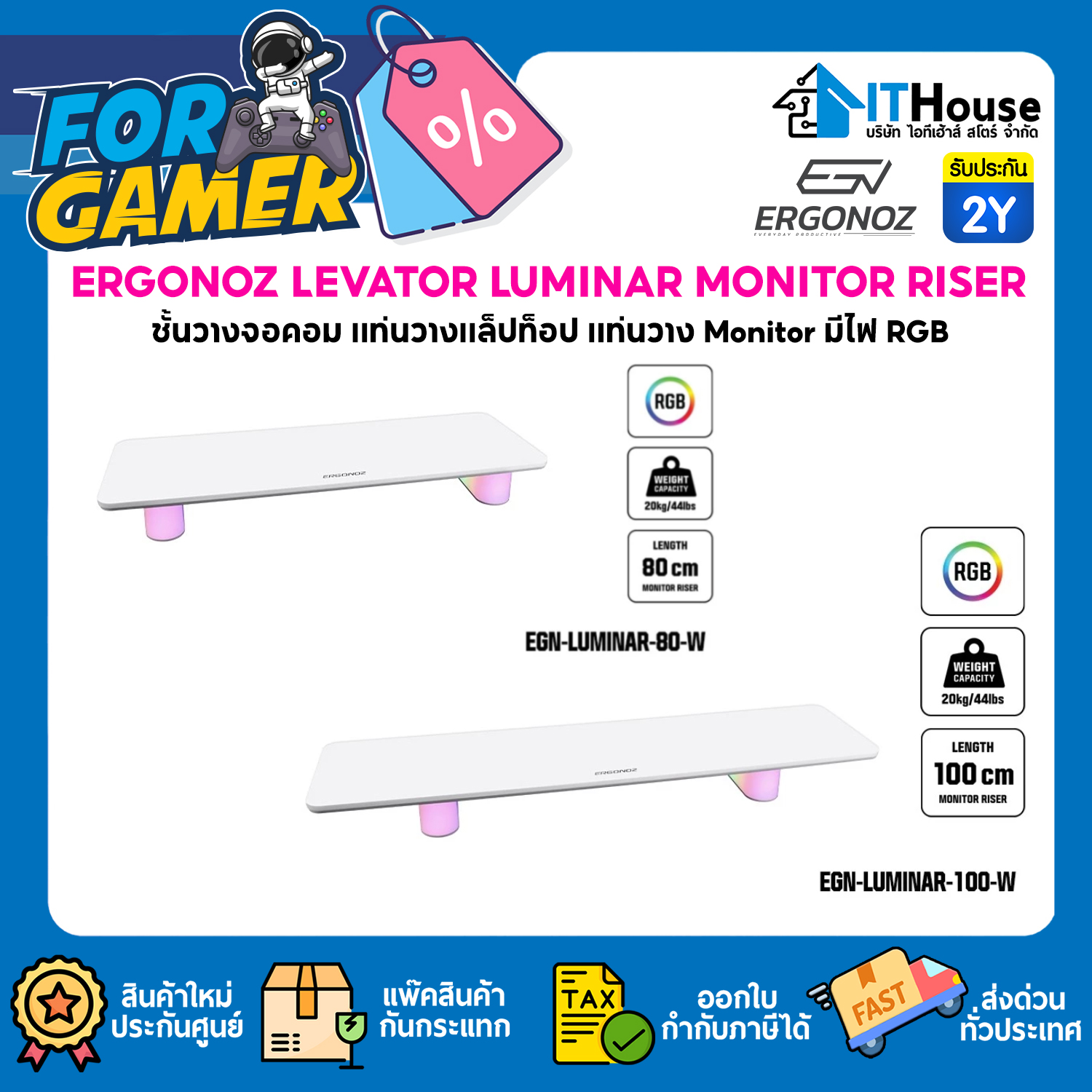 ERGONOZ : MONITOR RISER (EGN-LUMINAR-100-W) #1Y — รูปที่ 1 จาก 8
