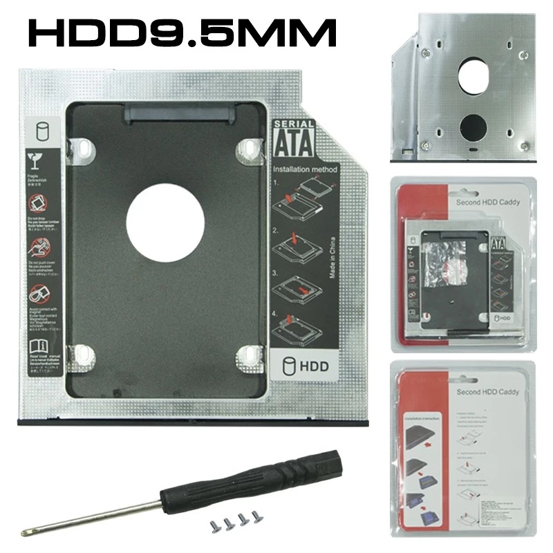 DVD NOTEBOOK SECOND FOR SSD/HDD 2.5" SATA CADDY 9.5 mm. #3M — รูปที่ 1 จาก 7