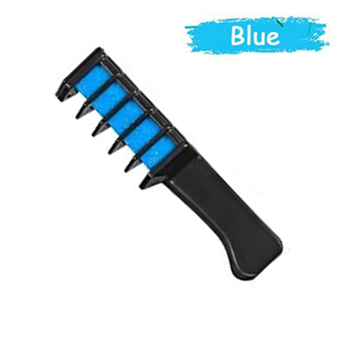 หวีชอล์กย้อมผม Hair Dyeing Comb Blue