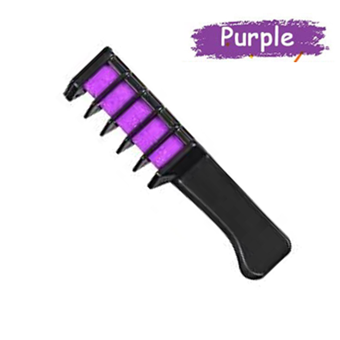 หวีชอล์กย้อมผม Hair Dyeing Comb Purple