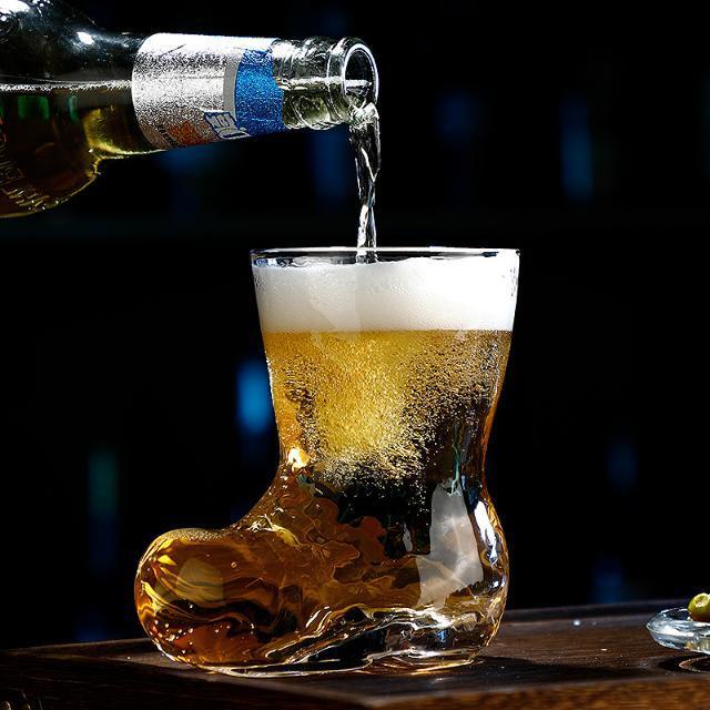 แก้วรองเท้าบู้ท แก้วเบียร์ ขนาด 400 ml.