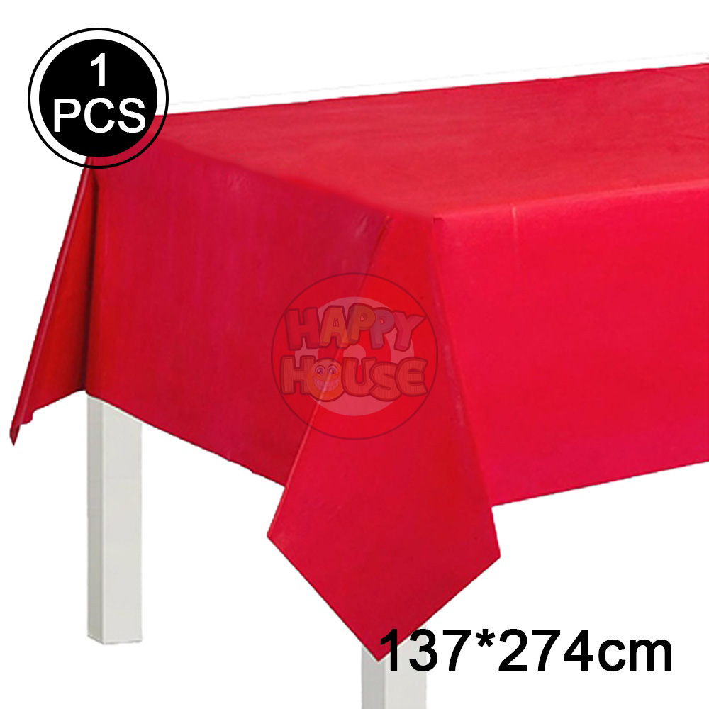 ผ้าปูโต๊ะ 137 x 274 cm. สีแดง