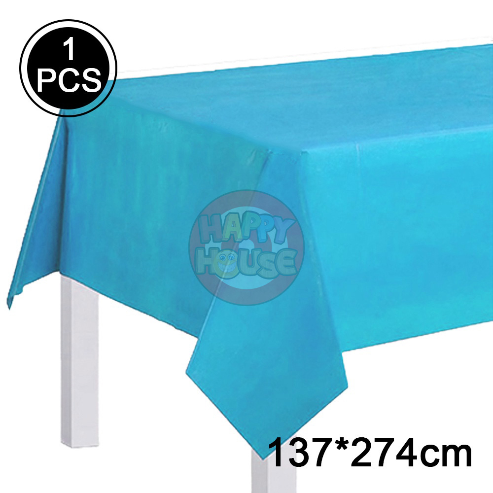 ผ้าปูโต๊ะ 137 x 274 cm. สีฟ้า