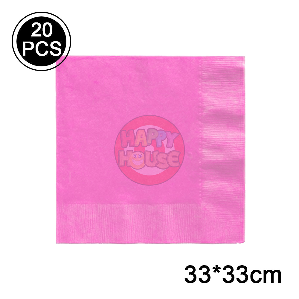 ทิชชู่ 33 x 33 cm. (แพ็ค 20 แผ่น) สีชมพูอ่อน