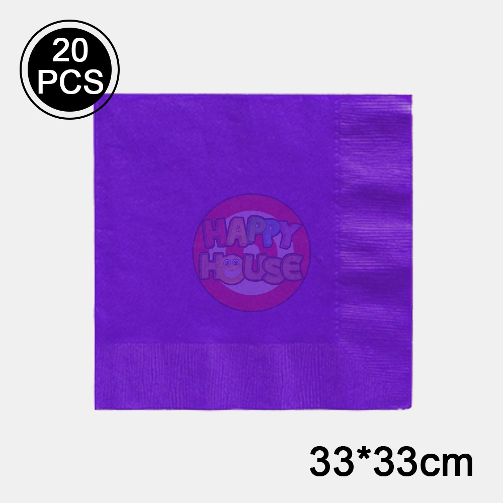ทิชชู่ 33 x 33 cm. (แพ็ค 20 แผ่น) สีม่วง