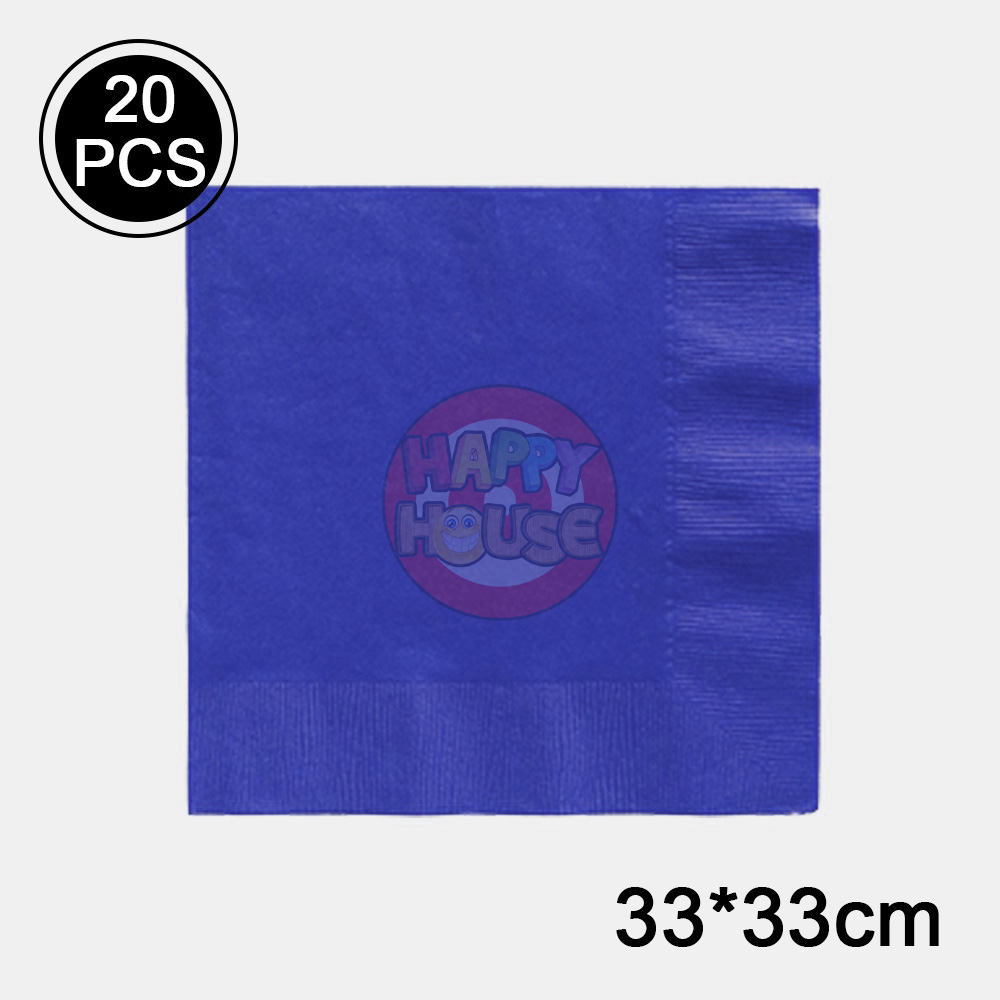 ทิชชู่ 33 x 33 cm. (แพ็ค 20 แผ่น) สีน้ำเงิน