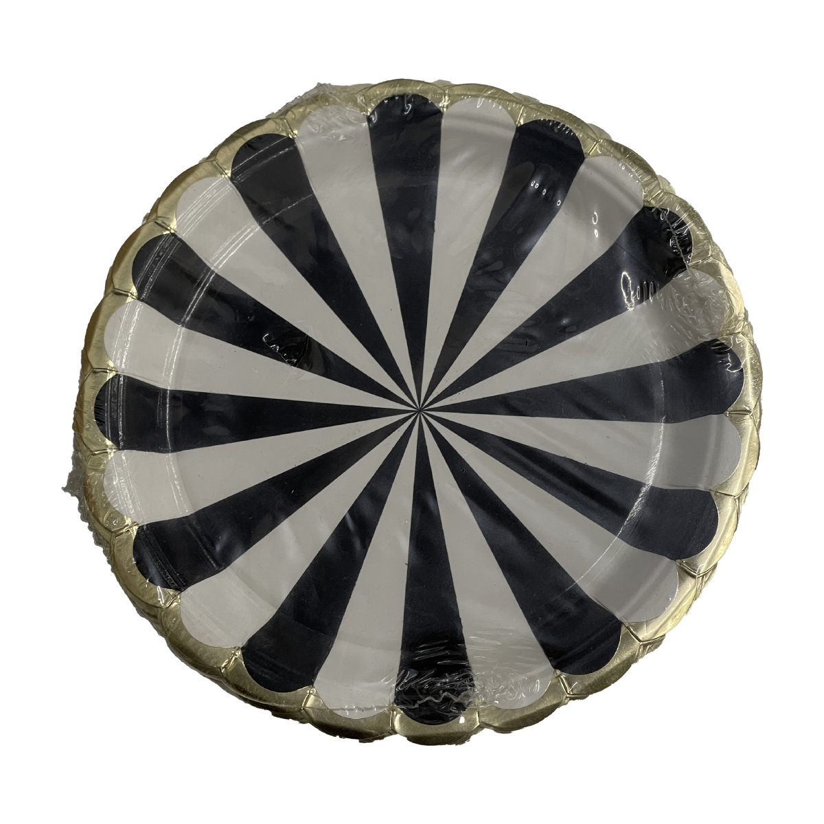 จานกระดาษ 7 นิ้ว (แพ็คละ 10 ใบ) สีดำขาว