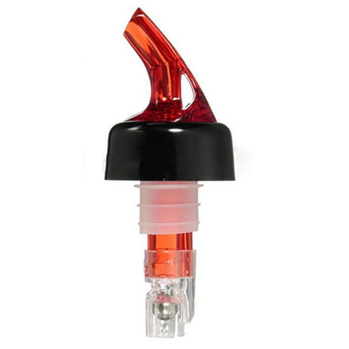 หัวจุกเหล้า 1.5 Oz (45ml.) อะคริลิค สีแดง