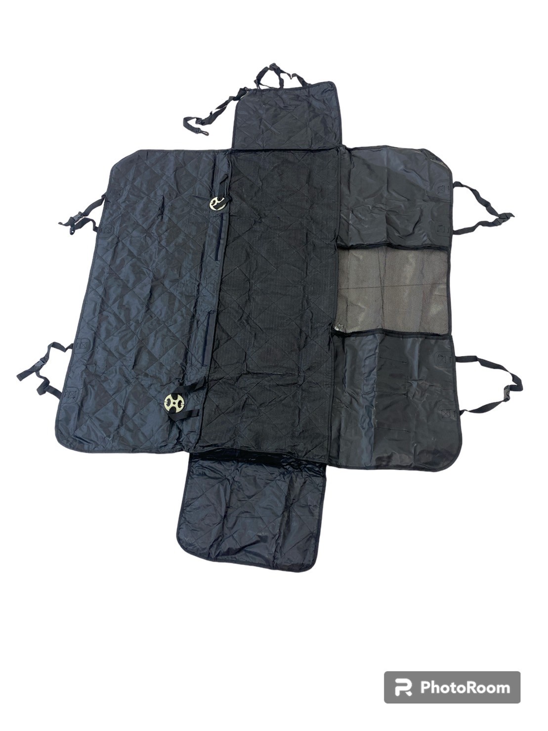 เสื่อรถสำหรับสัตว์เลี้ยงสุนัขที่นั่งด้านหลัง รุ่น (06)Zipper on side of mesh 