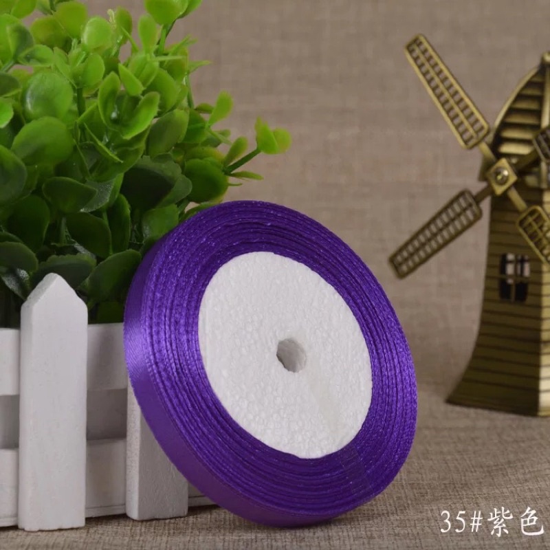 ริบบิ้นผ้าม่วง 1 CM.