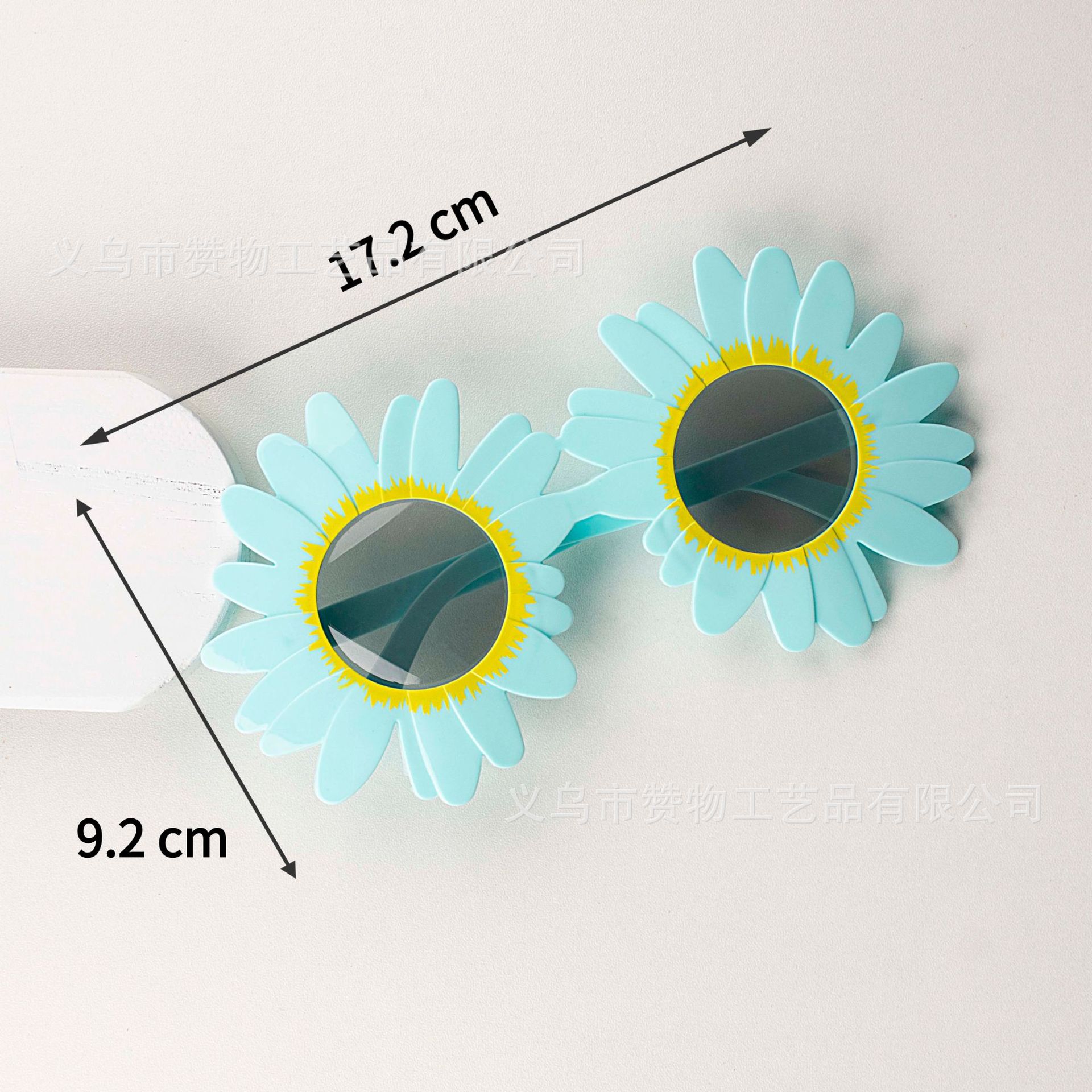 แว่นตาแฟนซี ปาร์ตี้ พลาสติก ลวดลาย Model : 17	Sunflower blue	