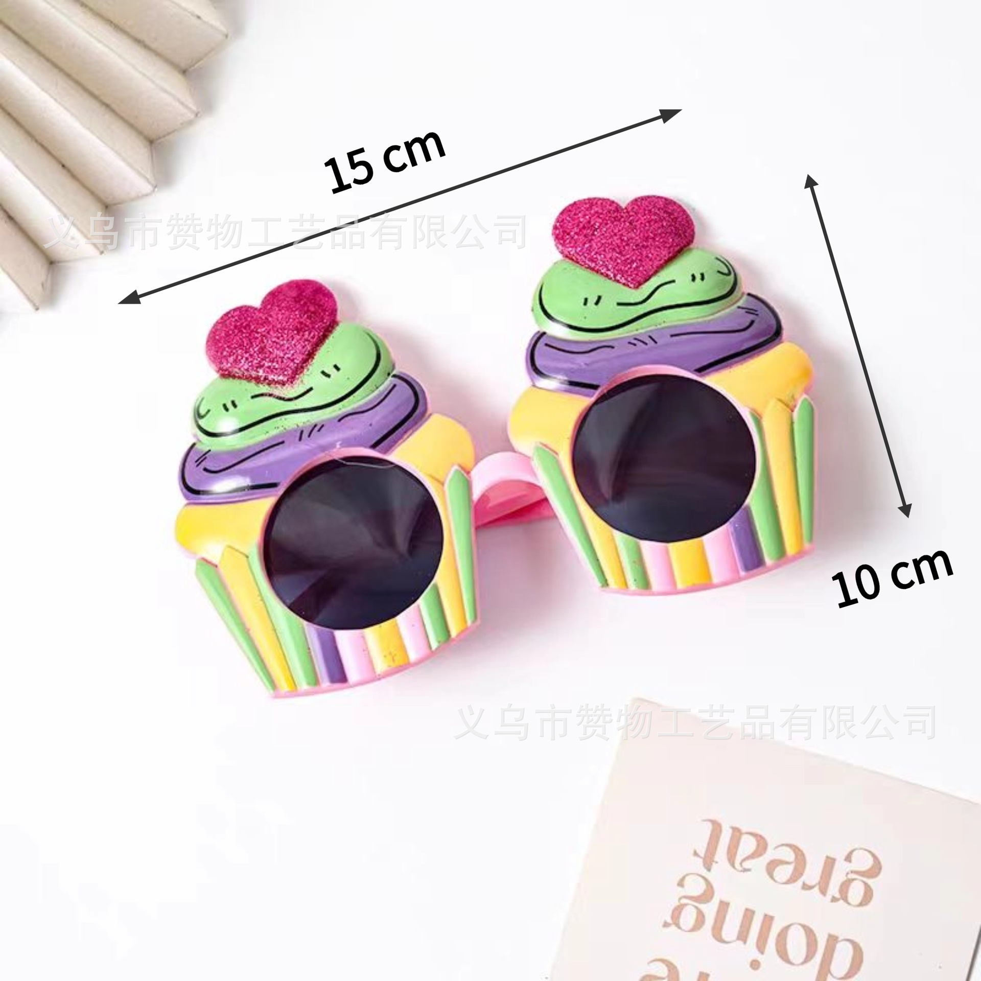 แว่นตาแฟนซี ปาร์ตี้ พลาสติก ลวดลาย Model : 23	Glitter paper cup thickened		