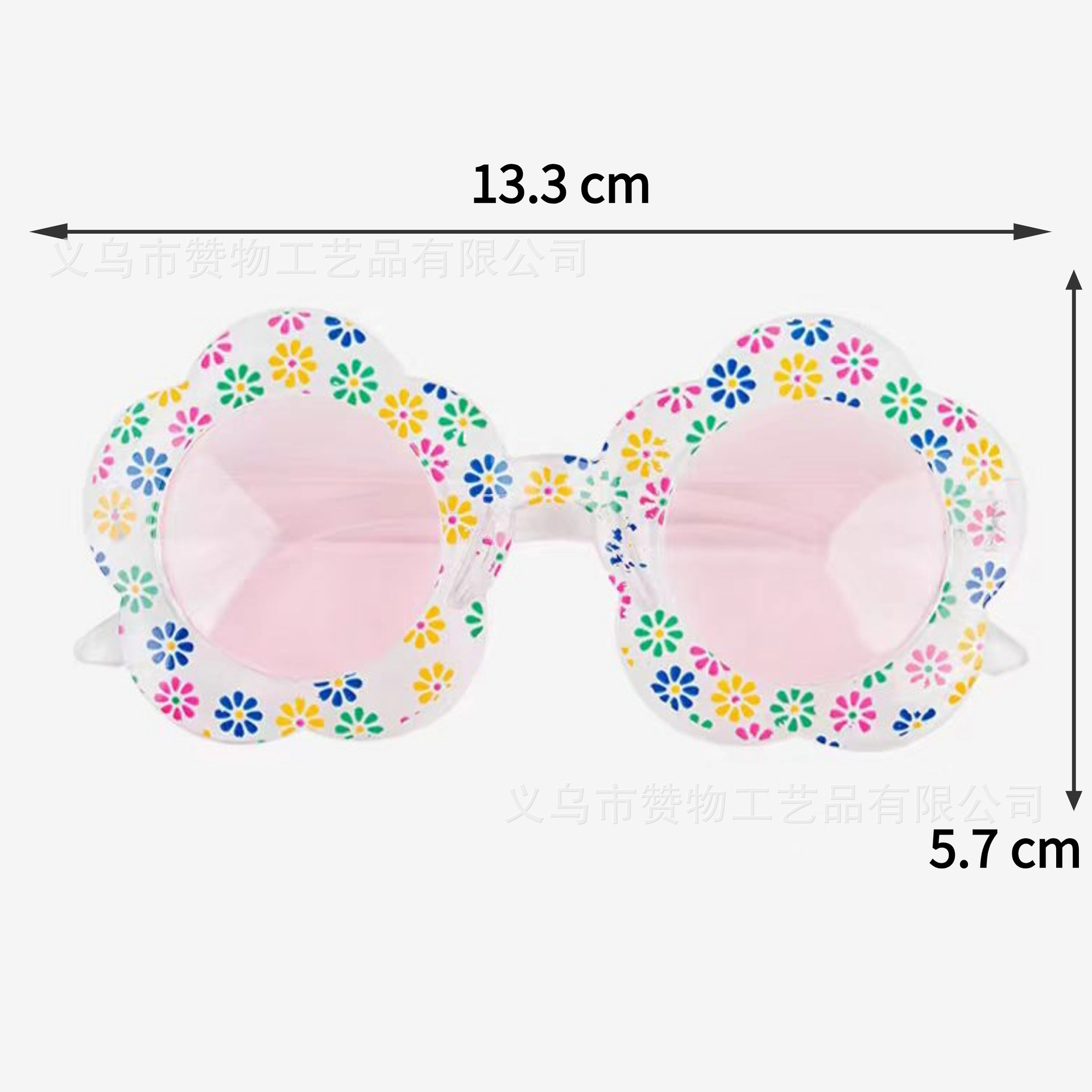 แว่นตาแฟนซี ปาร์ตี้ พลาสติก ลวดลาย Model : 34	Colorful small flowers	