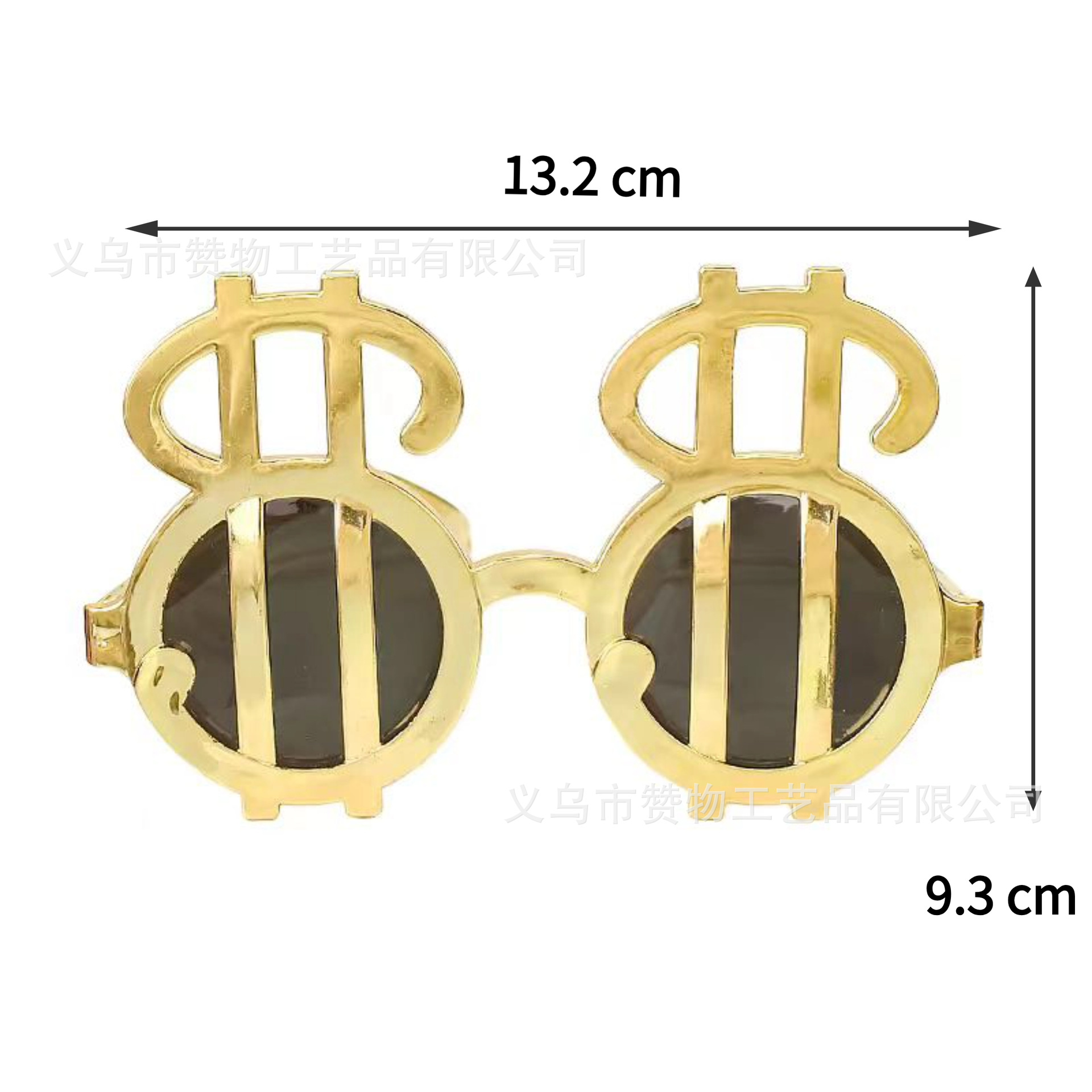 แว่นตาแฟนซี ปาร์ตี้ พลาสติก ลวดลาย Model : 48	Dollar gold high quality	