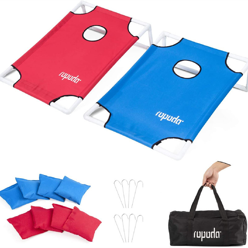 เกมโยนถุงทราย แบบพกพา Cornhole portable สี Red & Blue 