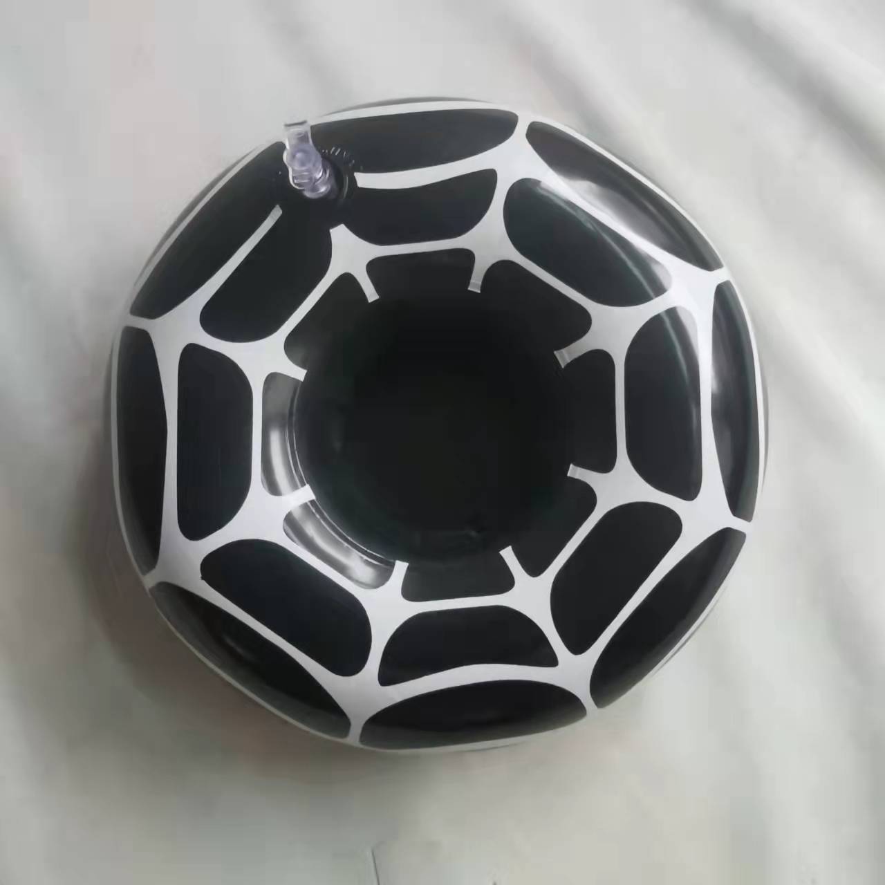ห่วงยางรองแก้ว แฟนซี Floating Pool Cup ลาย ใยแมงมุม สีดำ	Spider Web	Model : 22