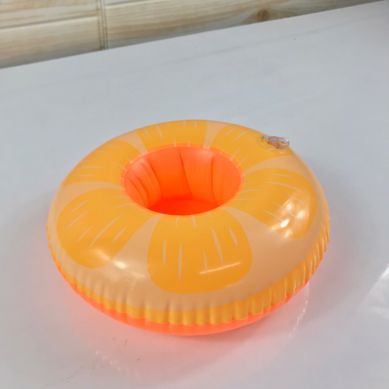 ห่วงยางรองแก้ว แฟนซี Floating Pool Cup ลาย ส้ม กลม	Orange Circle	Model : 33