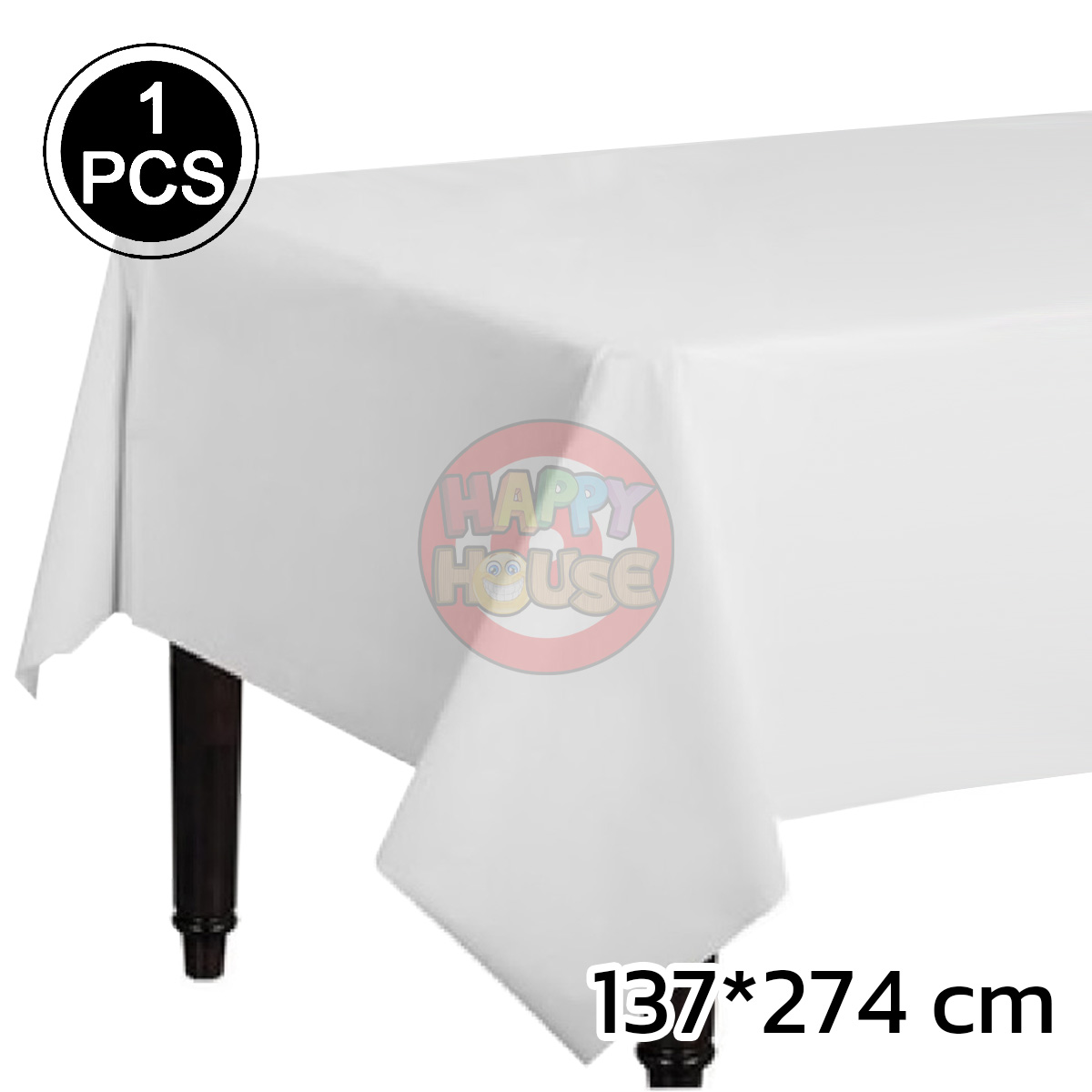 ผ้าปูโต๊ะ 137 x 274 cm. สีขาว