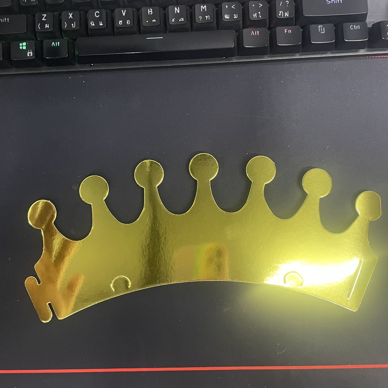 หมวกปาร์ตี้กระดาษ รูปทรง มงกุฏ สี ทอง