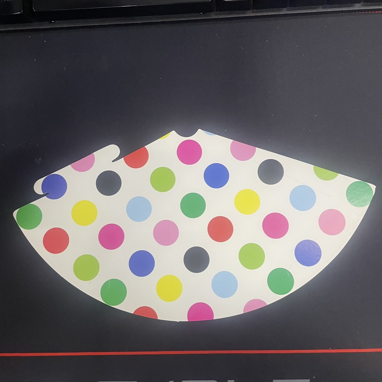 หมวกปาร์ตี้กระดาษ ลายจุดใหญ่ สี ขาว