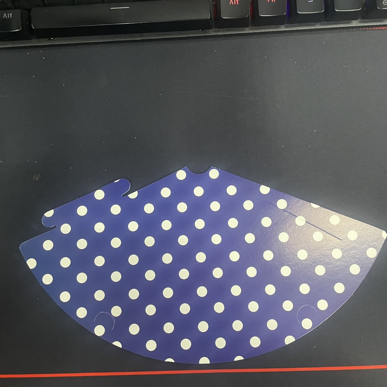 หมวกปาร์ตี้กระดาษ ลายจุดใหญ่ สี น้ำเงิน